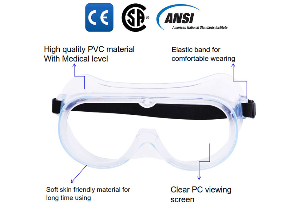 ANSI CSA 반대 스프레이는 보안경 PPE 개인보호장치를 분리합니다